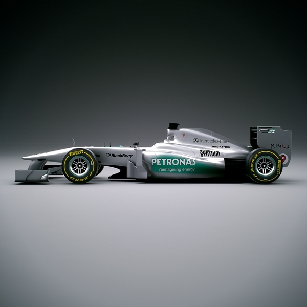f1 2013梅赛德斯w04 - 梅赛德斯amg马来西亚国家石油公司f1车队3d模型