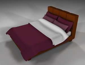 modern bed sheet c4d