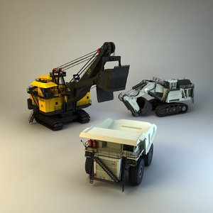 3d mining vehiles model