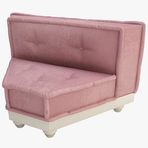 pink wedge chair design 3d c4d