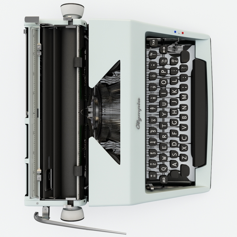 vintage typewriter olympia 1964 3d 3ds