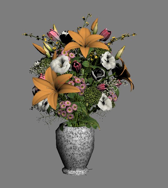 3d flowers bouquet