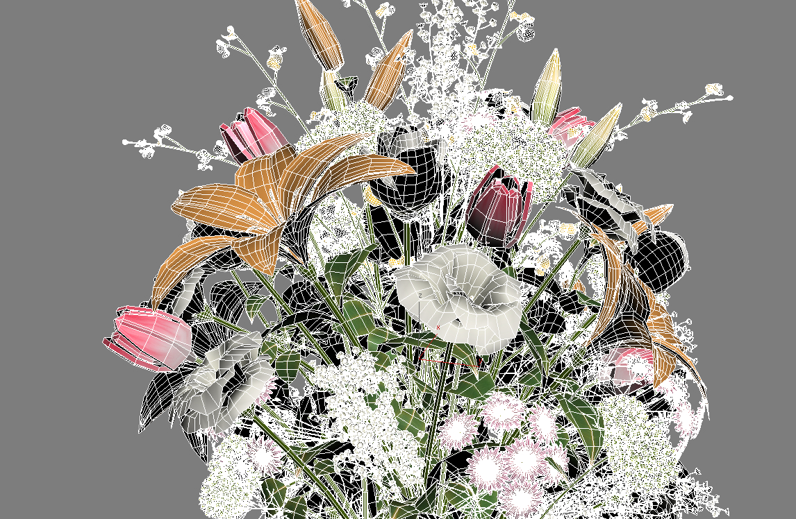 3d flowers bouquet