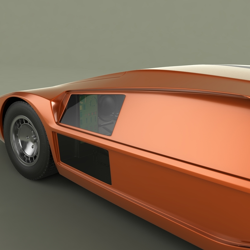 Bertone Lancia Stratos Zero Concept чертежи