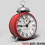 vintage alarm clock 3d obj