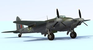 3d model mosquito fighter mkvi