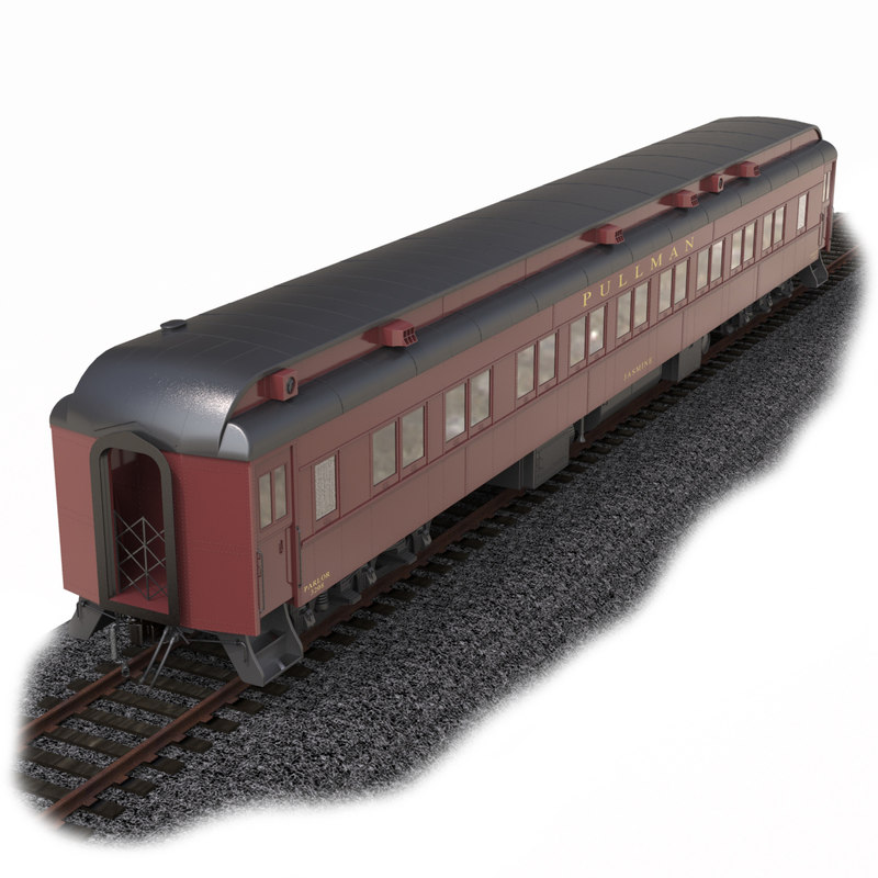 3d obj pullman heavyweight passenger car