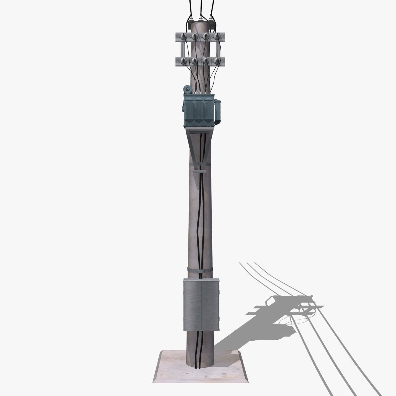 3d model electric pole