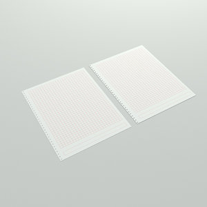 3d notebook page model