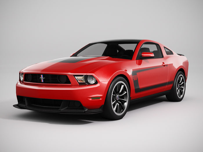 3d model mustang boss 302 2012