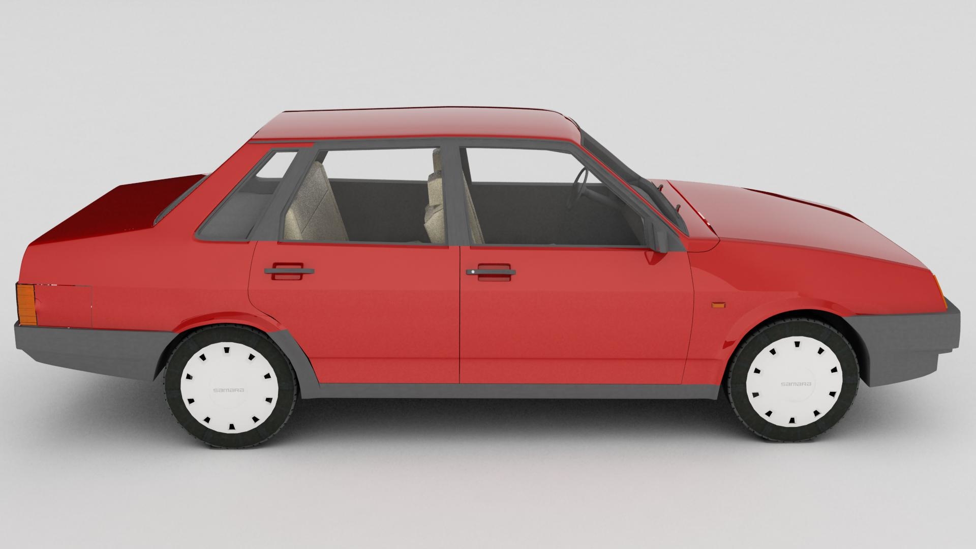 lada samara sedan3d模型