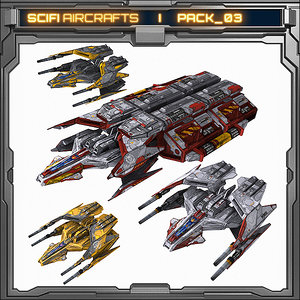 model scifi aircrafts pack 03