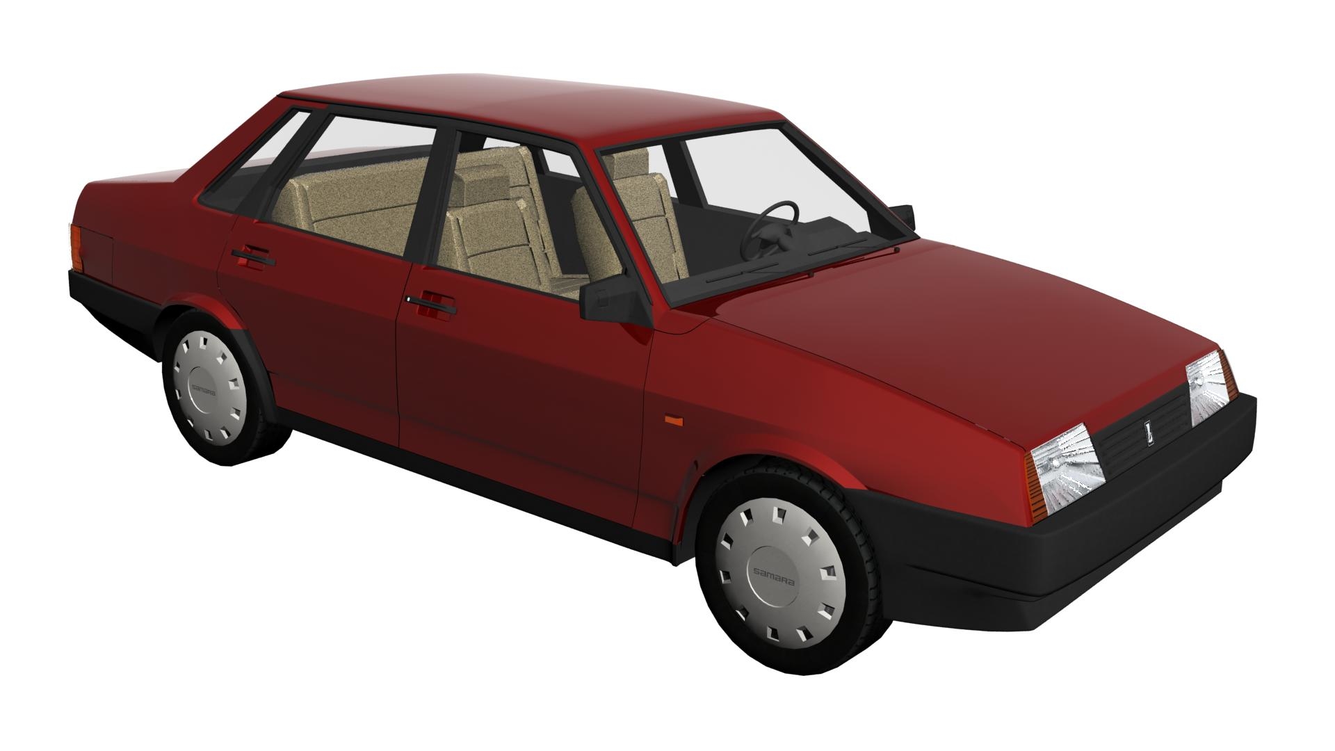 lada samara sedan3d模型