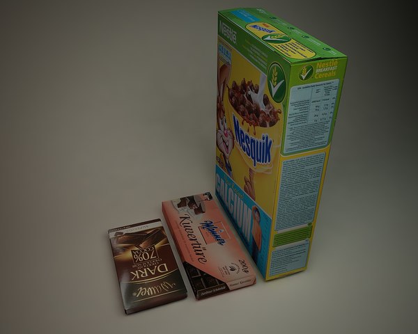 3d model cereal box