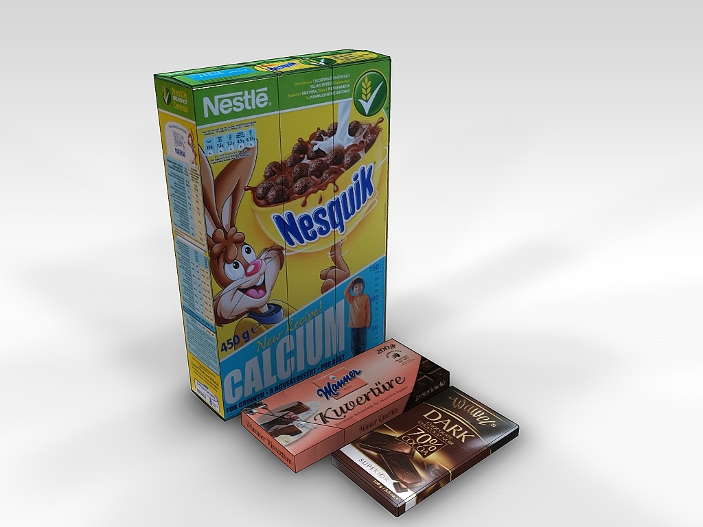 3d model cereal box