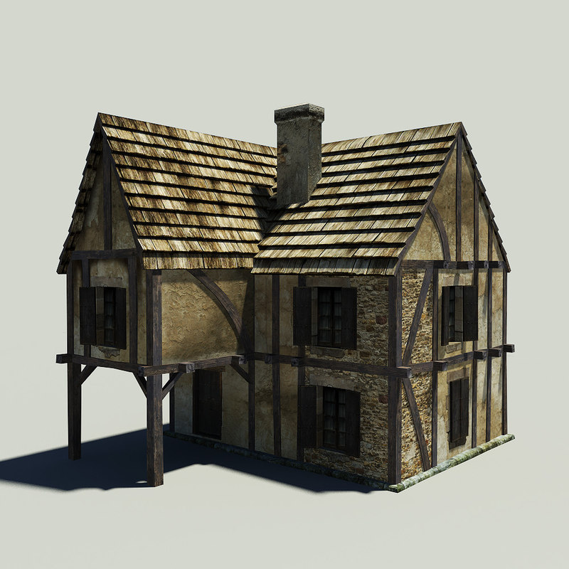 free imedieval house 3di model