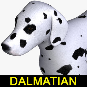 3d dog dalmatian