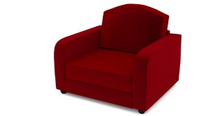 red velvet chair 3ds