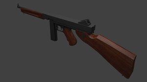 thomson gun 3d model