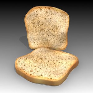 3d bread slice