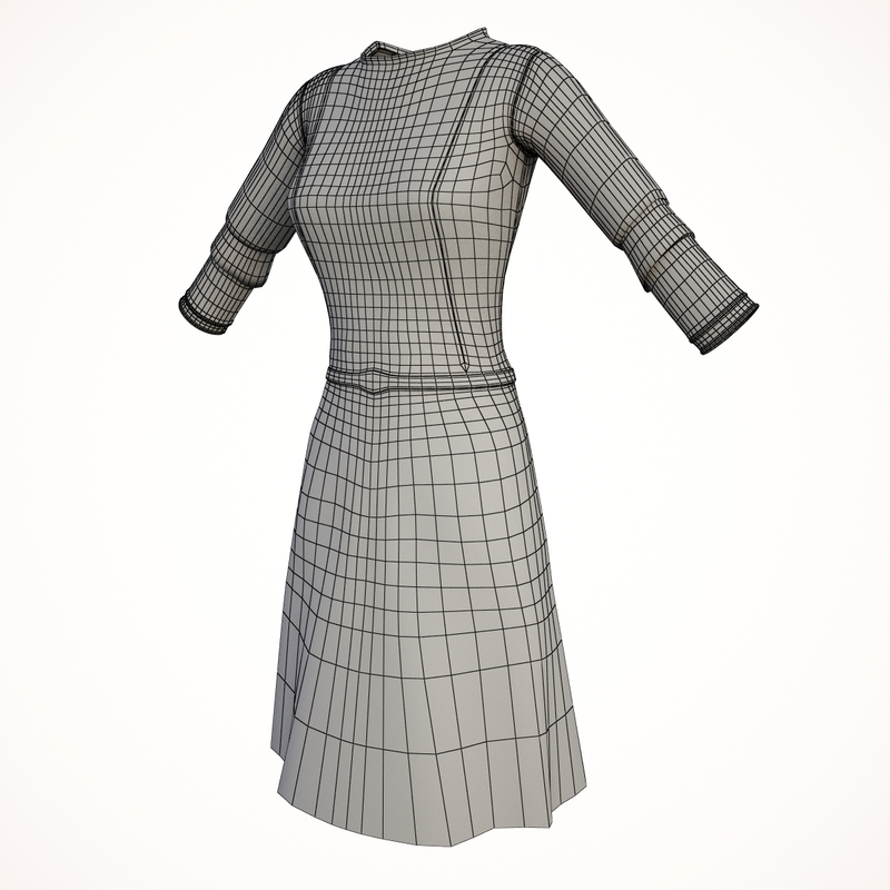 free dress 3d model