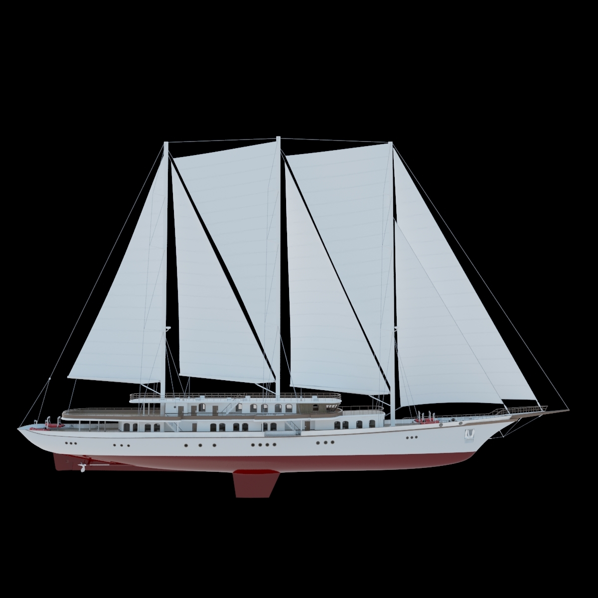 3d sailboat yatch model