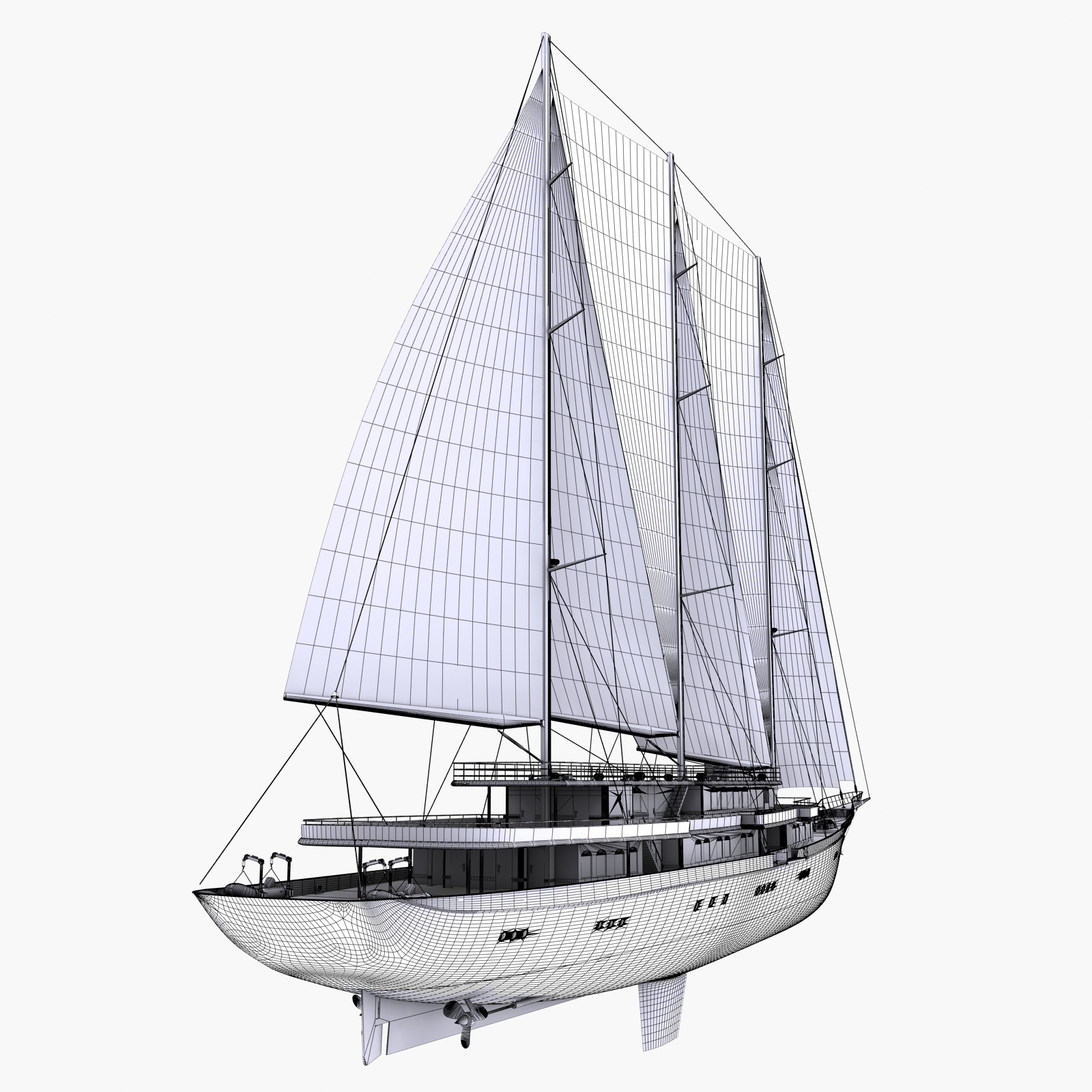 3d sailboat model