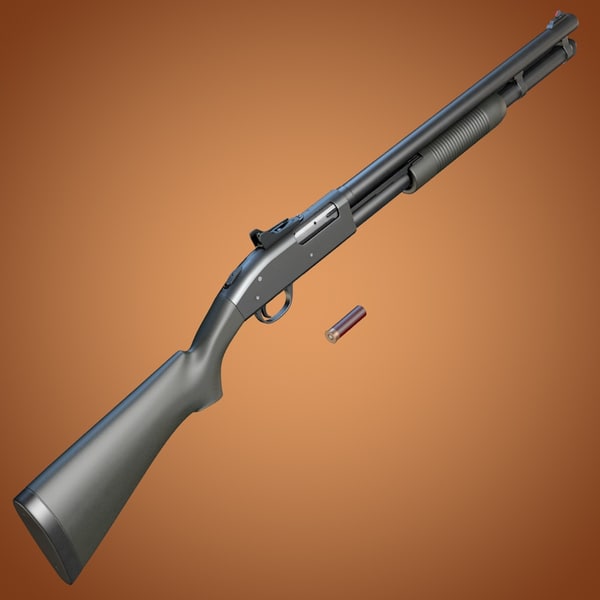 ゴーストリングの光景を持つmossberg 590ショットガン3dモデル Turbosquid