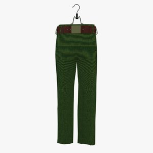 3d 3ds womans green trouser hanger