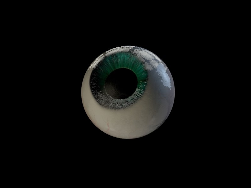 完全纹理的眼球3d模型