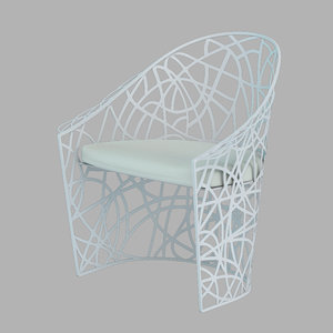 3d model of garden armchair castelli
