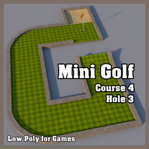 mini golf hole 3d model
