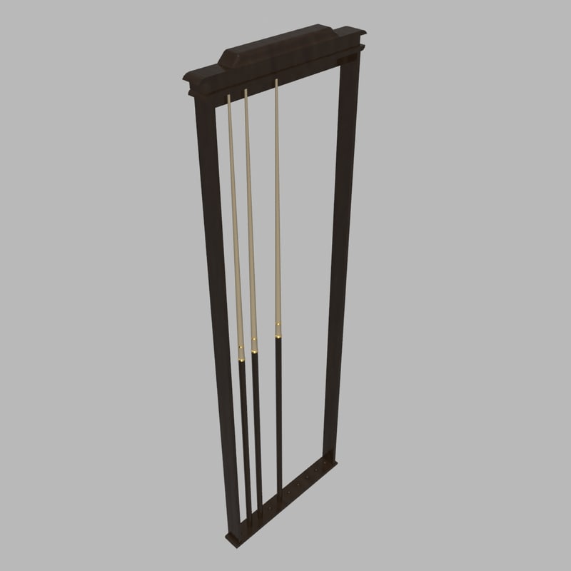 3d pool cue rack