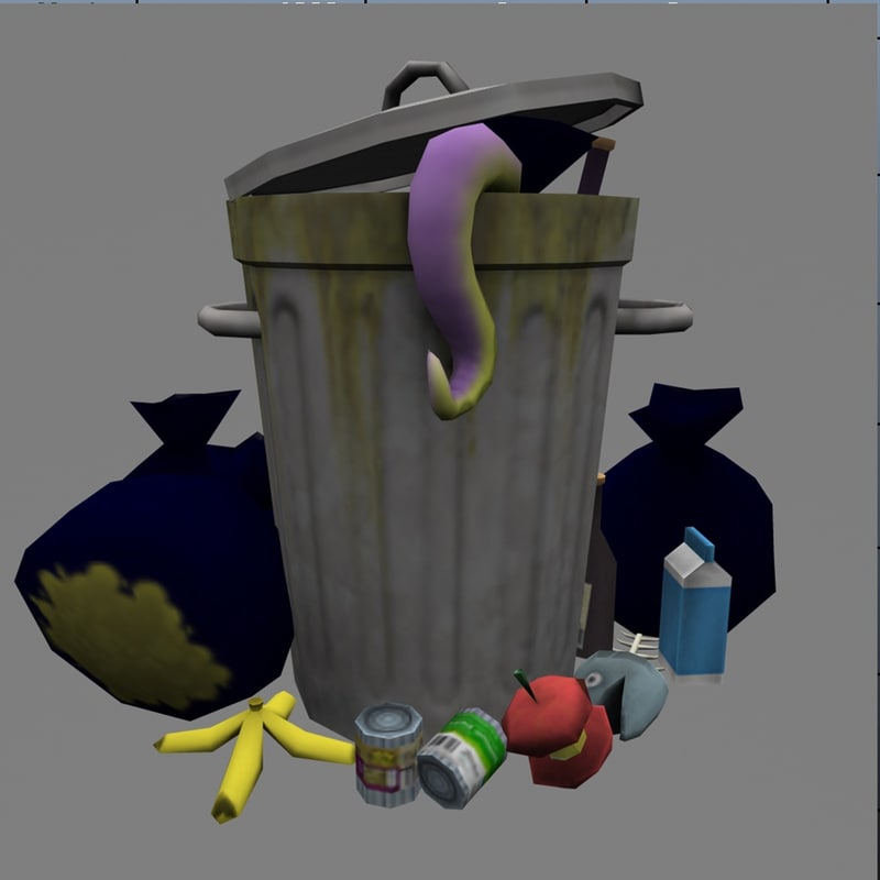 trash garbage games 3d obj