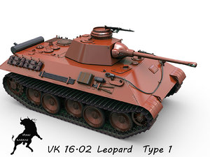 3d model tank vk leopard