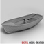 motorized dinghy small boat obj