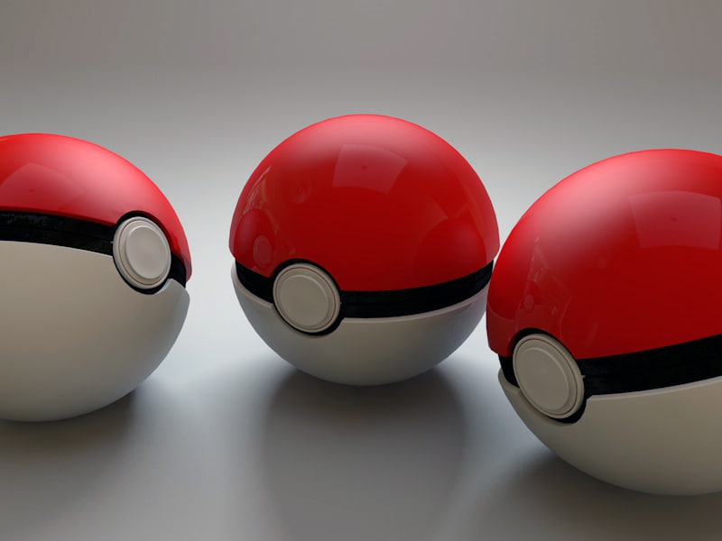 free pokeball poke ball 3d model