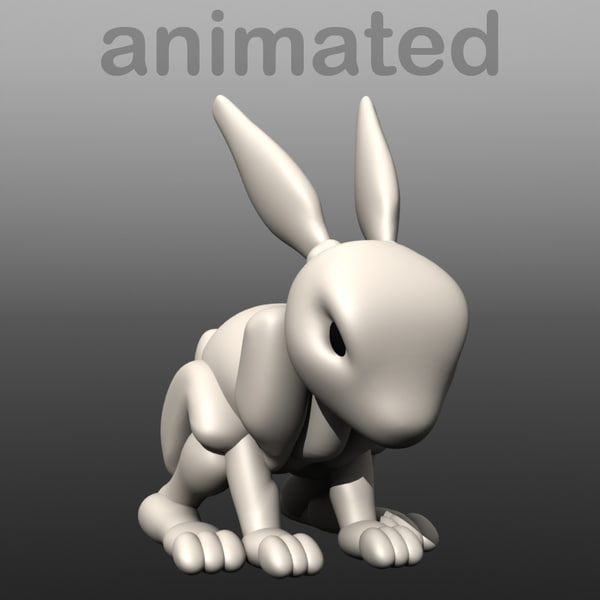 3d model robot bunny