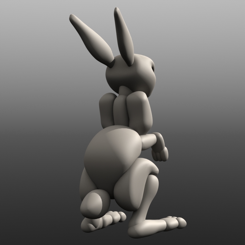 3d model robot bunny