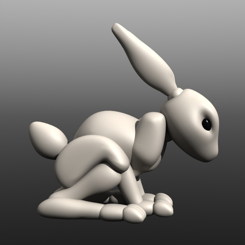 3d model robot bunny