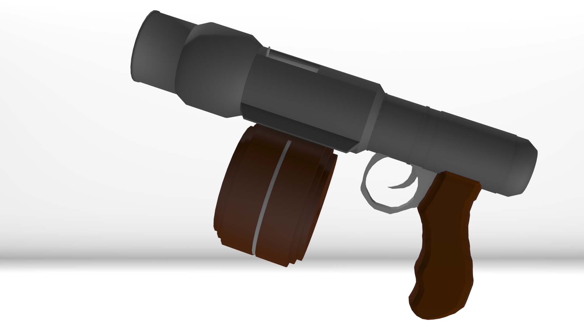 3d model cartoon gun