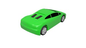 simplified sports car 3d model