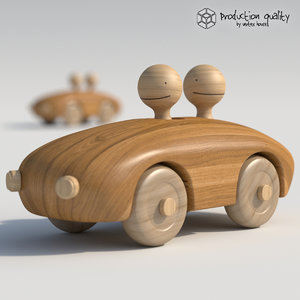 3d model wooden toy couple