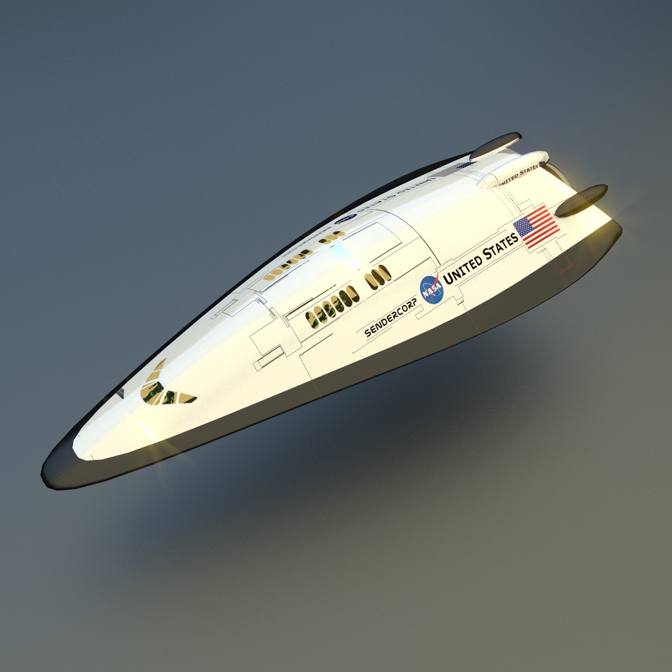 3d concept space shuttle