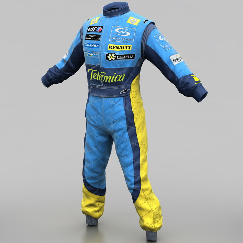 3d racing driver clothes 2 model