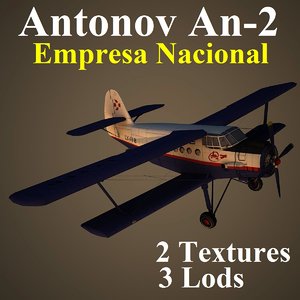 antonov 2 cni aircraft 3d max