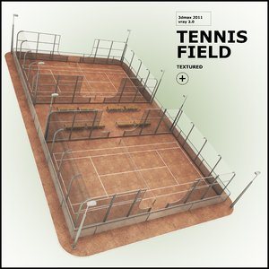 tennis court 3d max