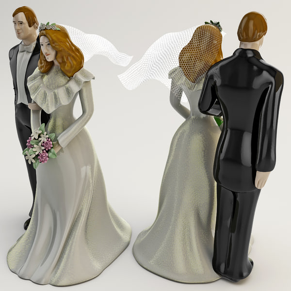 Modelo 3d Topper De Pastel De Boda Turbosquid 754106