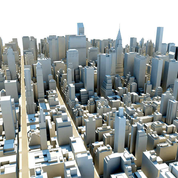 new york manhattan block 3d model