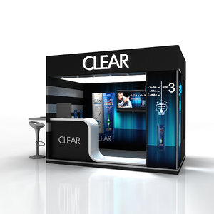 3d max simple booth clear